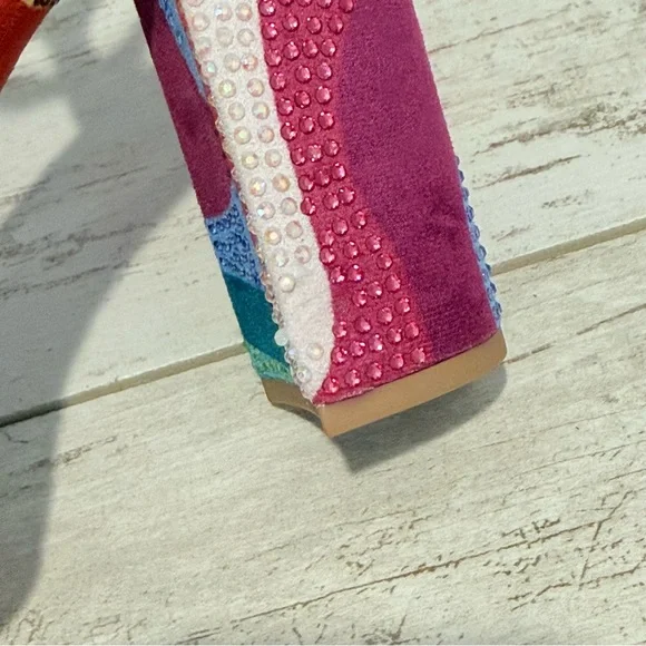 Kurt Geiger London SZ 38.5 Kensington Glitz Wavy  Rhinestone Platform Sandals - Picture 14 of 14